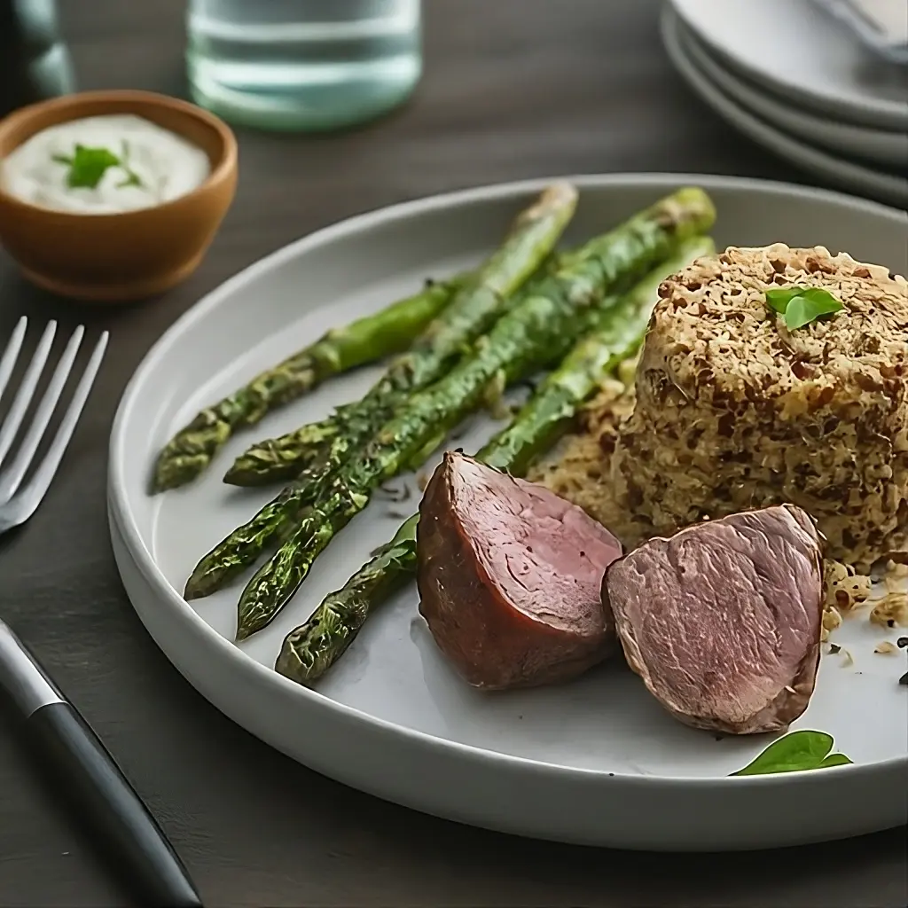 a plate of food on a table